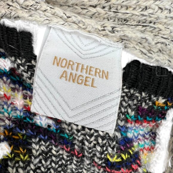 Northern Angel Anthropologie Aztec Southwest Cardigan Sweater Beige Size Small - Picture 8 of 9